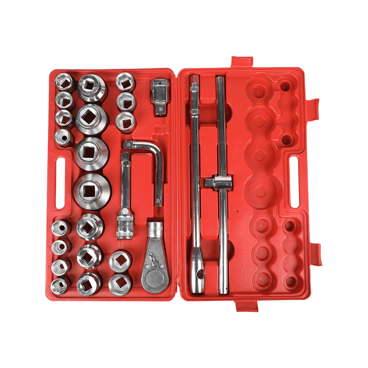 26 Pcs 3/4 'Cr-Mo Socket Mechanical เครื่องมือ Set Impact Wrench Combo Kits Heavy Duty เครื่องมือ Set